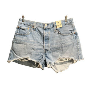Levi's 501 High Rise Light Wash Cutoff Women's Denim Shorts Size 33
